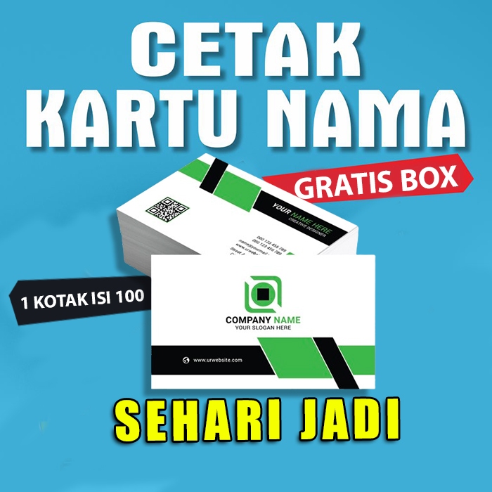 

Print | Cetak Kartu Nama Murah Sehari Jadi | Gratis Box | 1 Box Isi 100