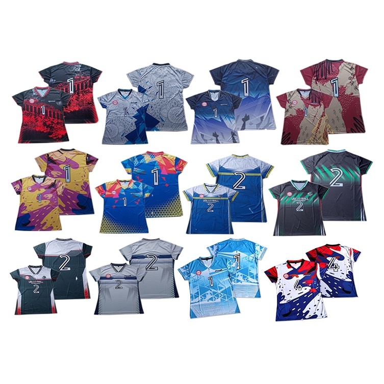 KODE W55I baju kaos atasan jersey bola putri proliga terbaru full printing jersey olahraga volley 22