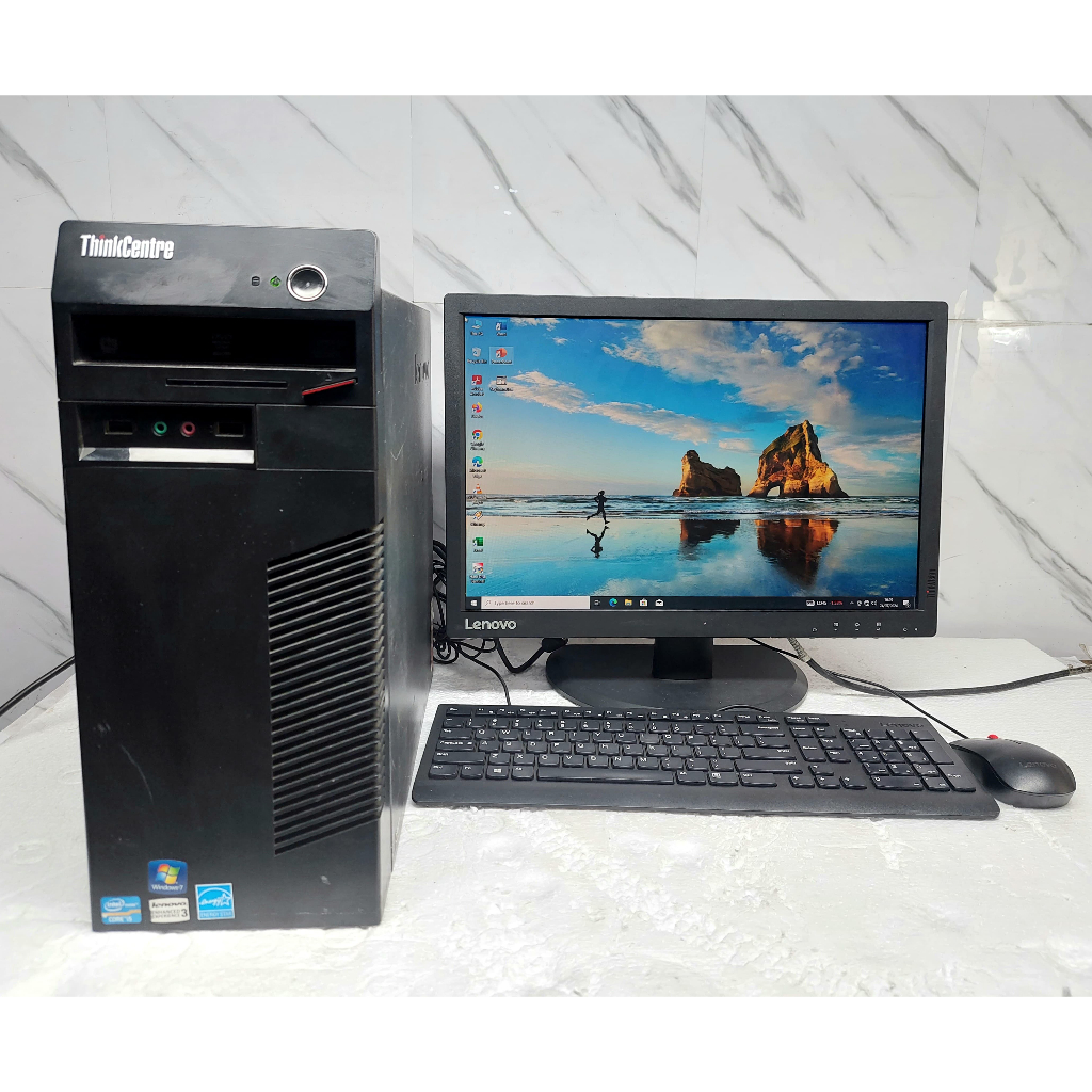 Spesial Paketan PC Lenovo ThinkCentre M72e Tower Core i3 Gen 3 include Monitor 19in Bergaransi