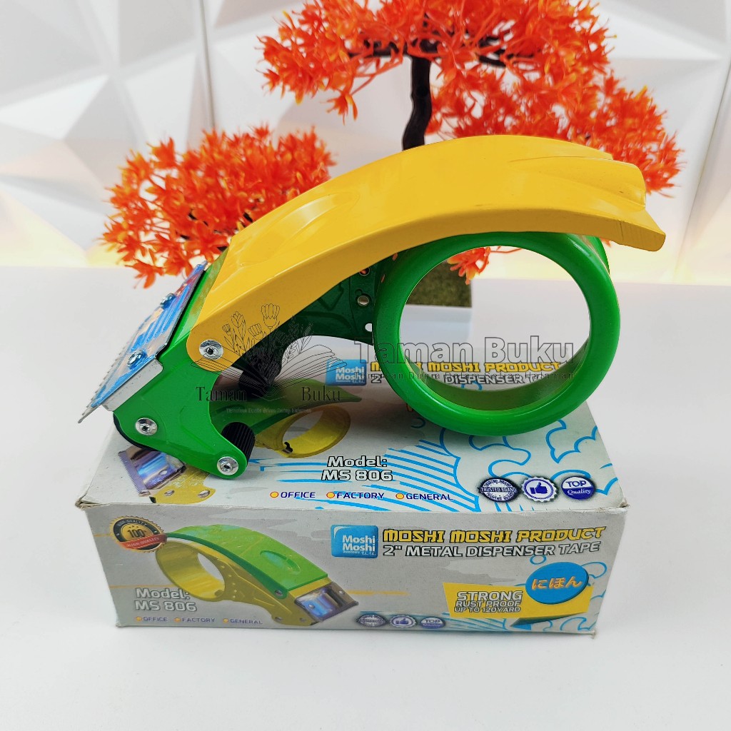 

Tape Cutter Moshi Moshi Pemotong Lakban Besi Dispenser Lakban Praktis
