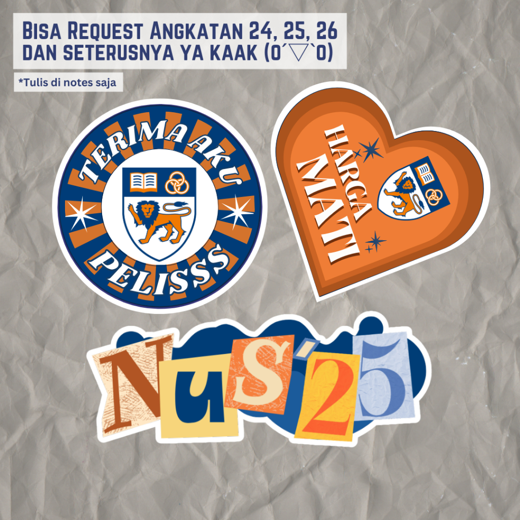 

STIKER CAMABA NUS - NATIONAL UNIVERSITY OF SINGAPORE KAMPUS STICKER LAPTOP IPAD BUKU CERMIN MOBIL MOTOR CASING KESING CASE HANDPHONE HP SETIKER PTN