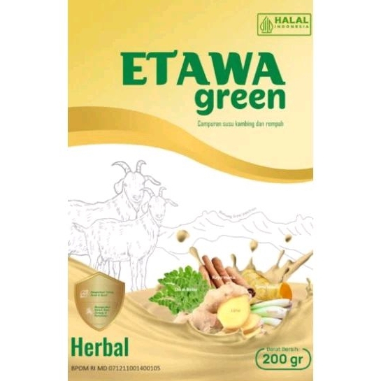 

ETAWA GREEN - Susu Kambing Etawa Herbal, Susu kesehatan untuk sendi dan pernafasan, 100% HALAL