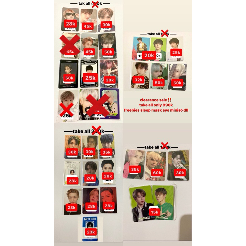 take all photocard/pc official nct wayv jisung taeyong yuta kun (baca desc)