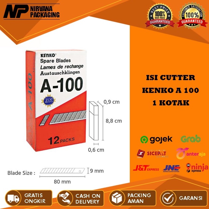 

KODE O5S9 ISI PISAU CUTTER CUTER KECIL KENKO A 1 A1 A1 REFILL KATER SEKOTAK 12 TUBE