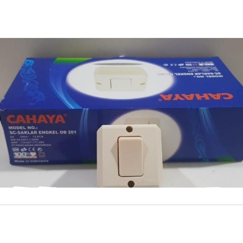 Saklar Engkel OB 201 Cahaya saklar lampu awet sakelar tempel saklar lampu rumah,kamar saklar lampu l