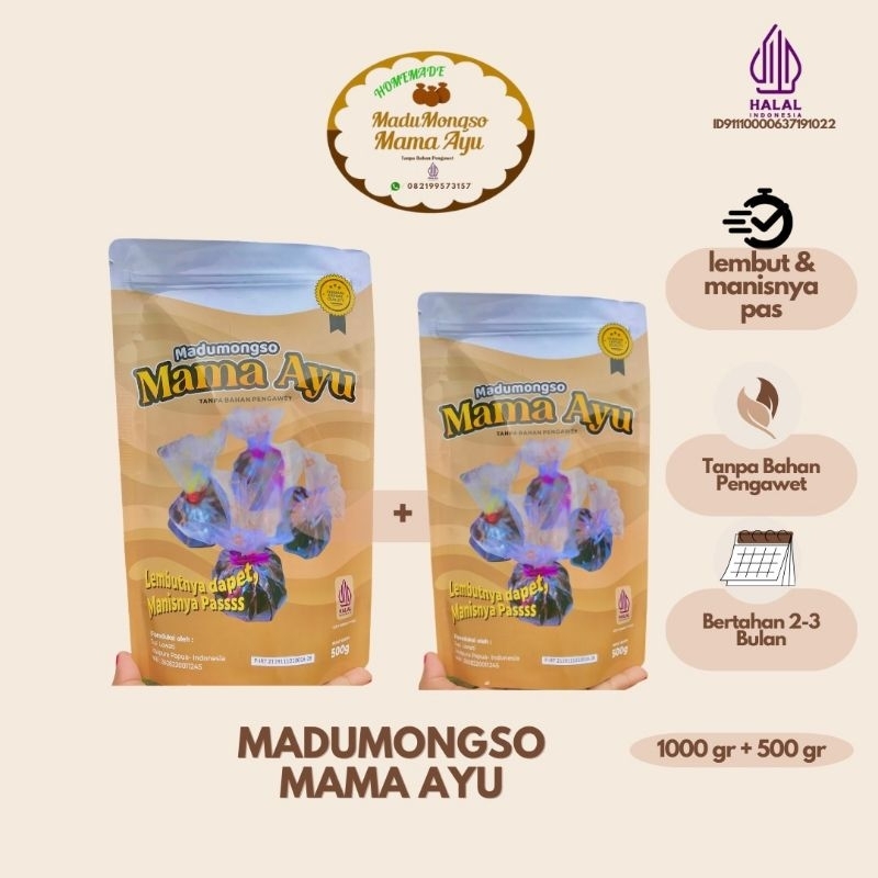 

MaSoMaYu (Madumongso Mama Ayu) Paket Hemat 1000gr+500gr