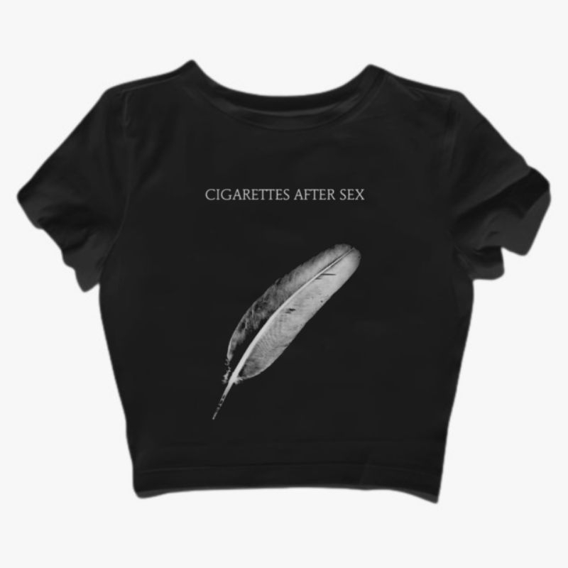 Baby Tee CIGARETTES AFTER SEX Simple Y2k Style Crop Tee