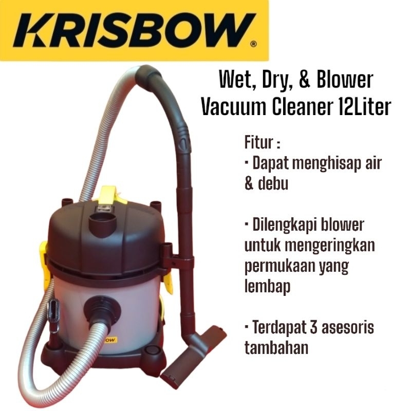 WET & DRY VACUUM CLEANER 12L, VACUUM CLEANER KRISBOW