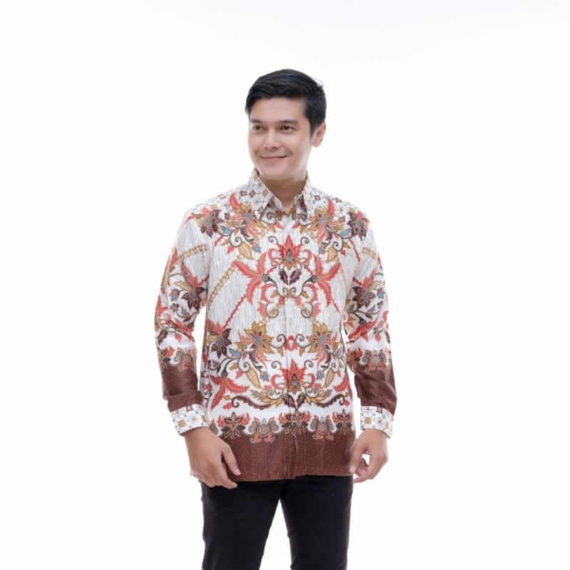 Kemeja Semi Sutra Emboz Kemeja Batik Kekinian Outfit Kondangan Pria