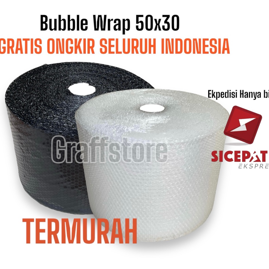 

Super Oke Bubble wrap 5 m x 3 cm Free Ongkir Murah