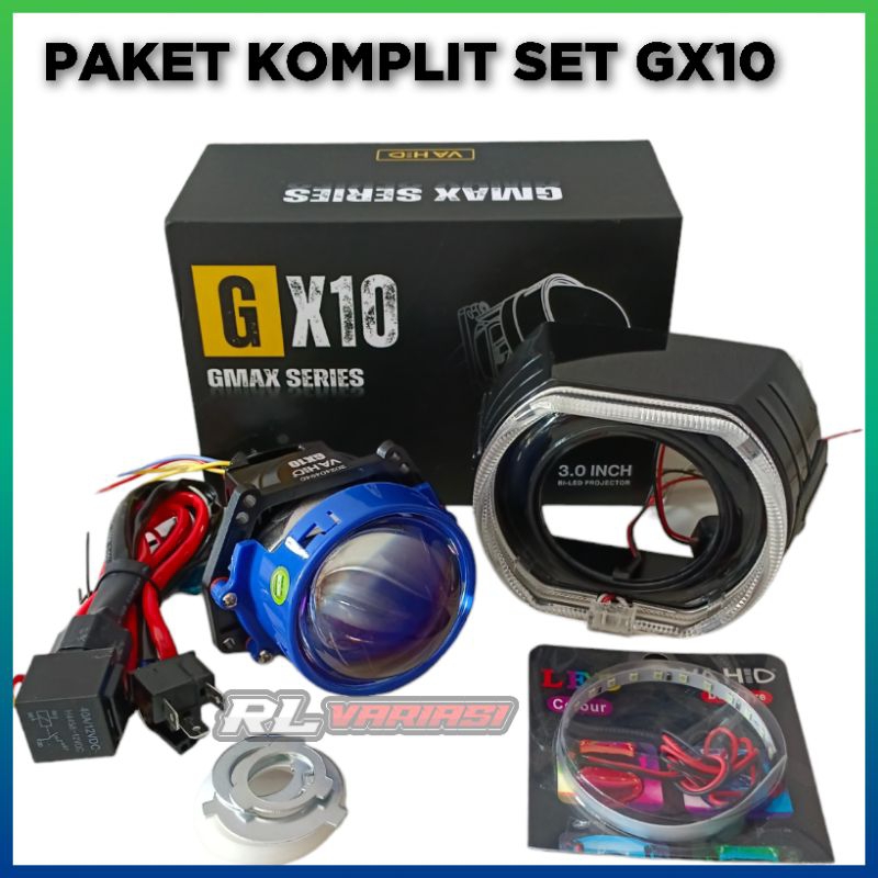 VAHID E10 GX - Bi-LED Projector 3 inch Dual Core Purple Lens 53 Watt | Satuan