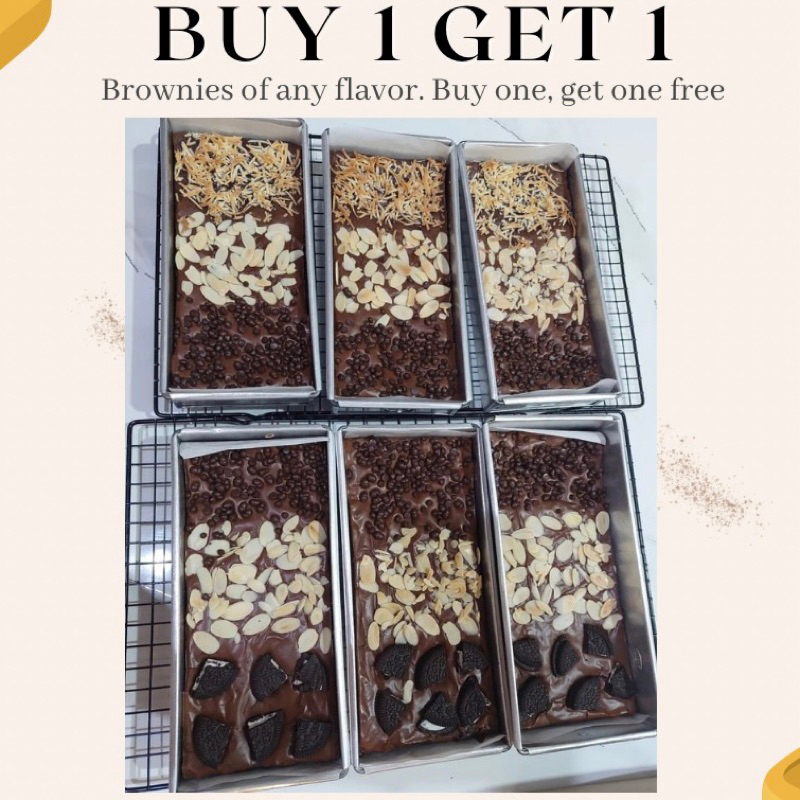 

Brownies Fudgy Nyoklat 20x10 Beli 1 gratis 1