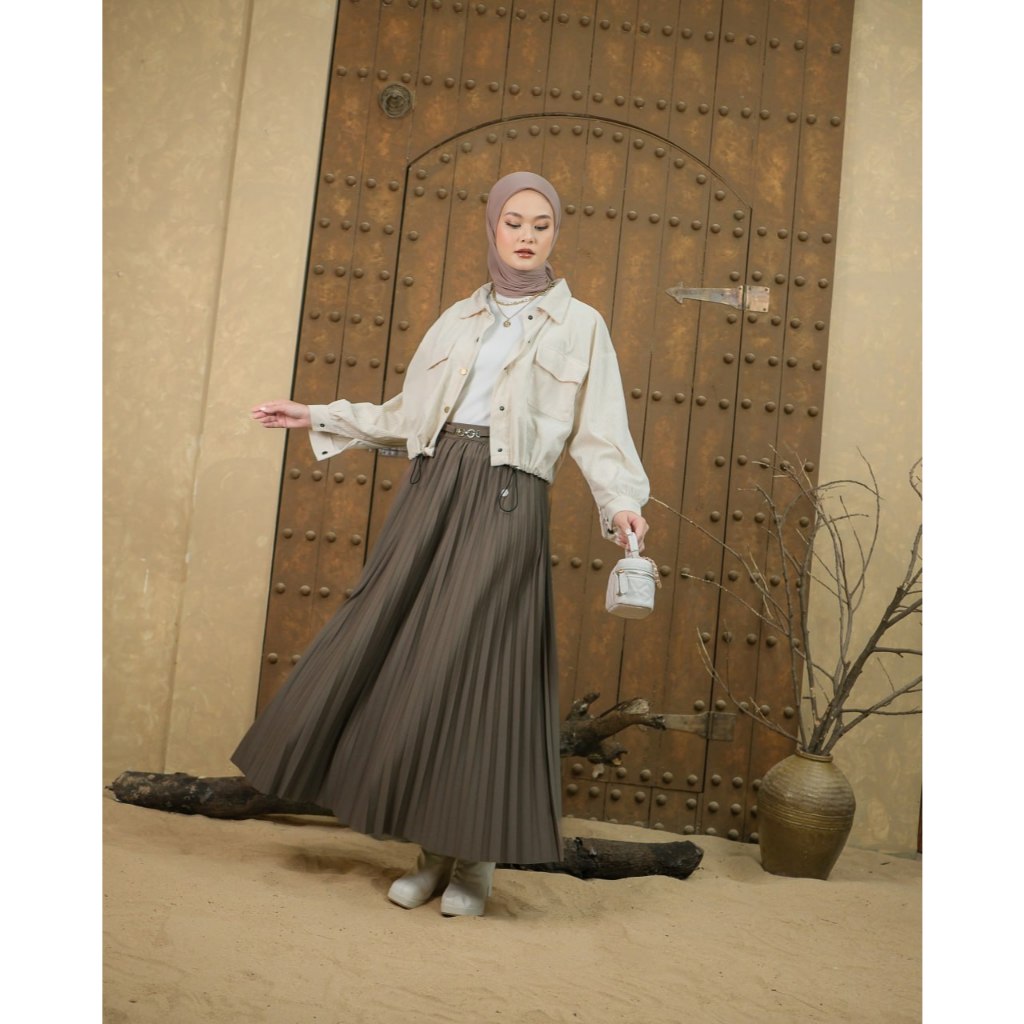 Rok Plisket Premium Polos Avery By Rania Fashion