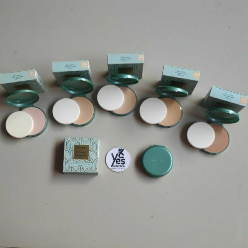 Wardah Exclusive Two Way Cake Refill 01 Sheer Pink 02 Light Beige 03 Sandy 04 Natural 05 Coffee Kosm