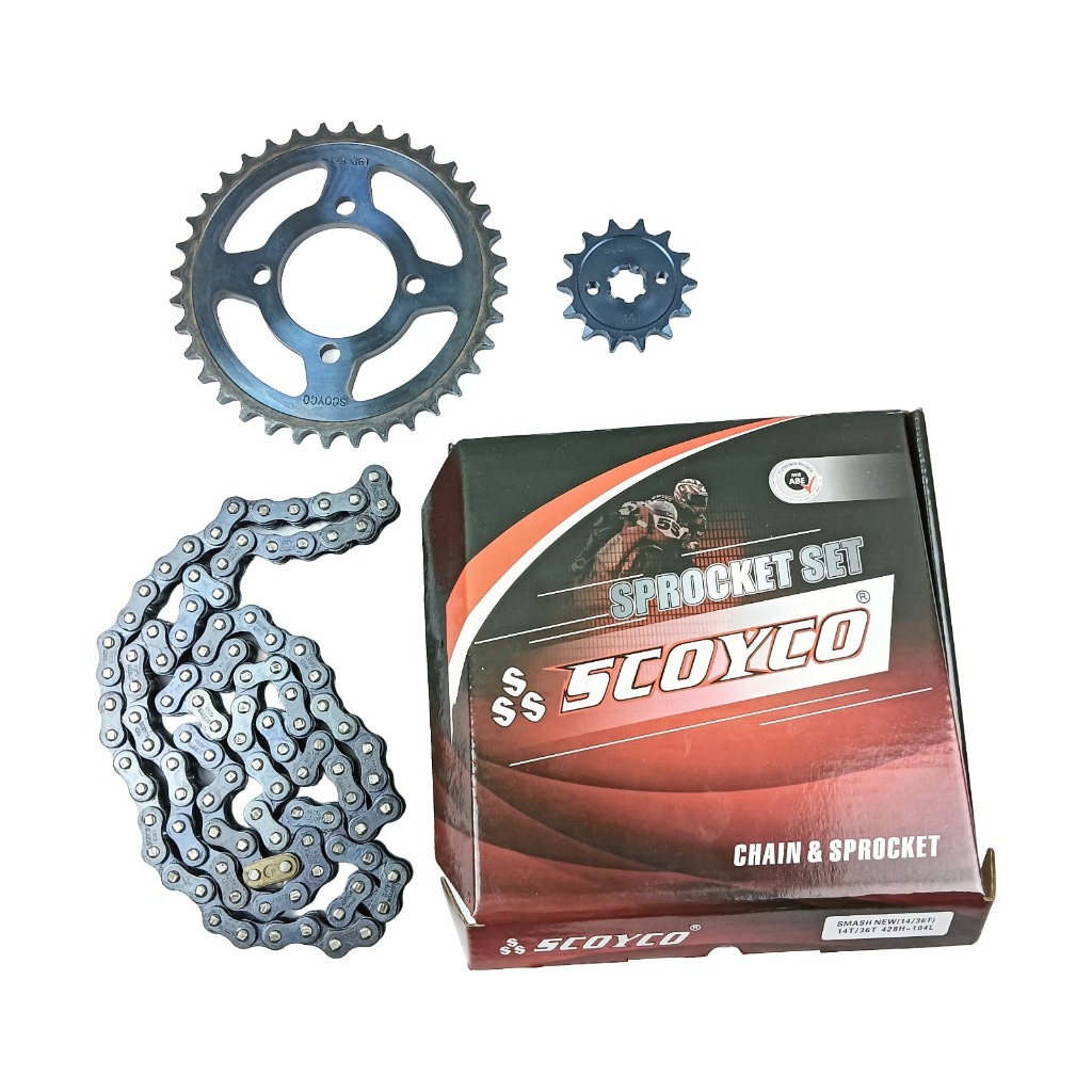 Rantai Gear Set Motor Suzuki Smash - Gir Set Smash New / Old , Shogun Original Scoyco