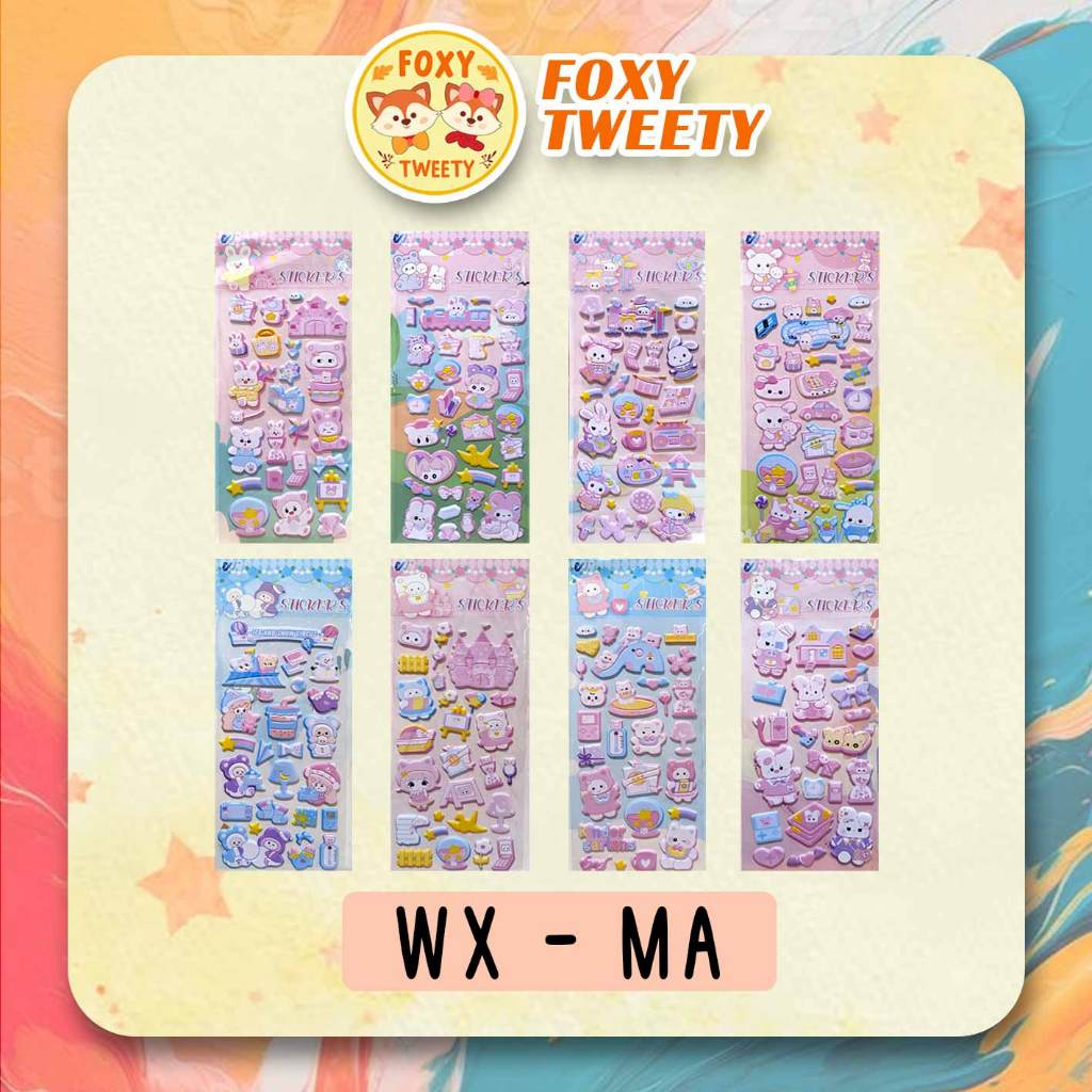 

Stiker Embos Lucu Karakter Kelinci - WX-MA