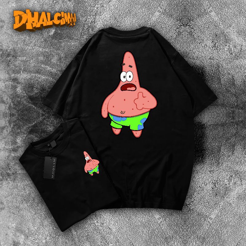 KAOS DISTRO PATRICK STAR FUL COTTON 24S, KAOS DISTRO PATRICK, TSHIRT PATRICK, KAOS PETRIK STAR, KAOS
