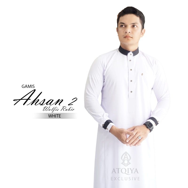 Gamis Ahsan2 by ATQIYA EXCLUSIVE / Gamis Pria / Jubah Pria / Slimfit / Busana Muslim