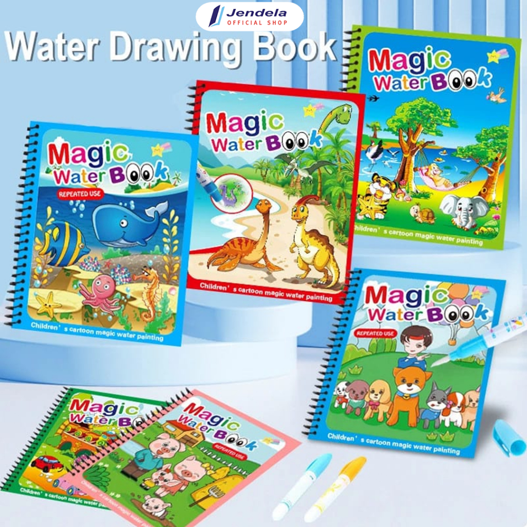 

Magic Water Book Drawing Painting Book Buku Gambar Mewarnai Mainan Edukasi