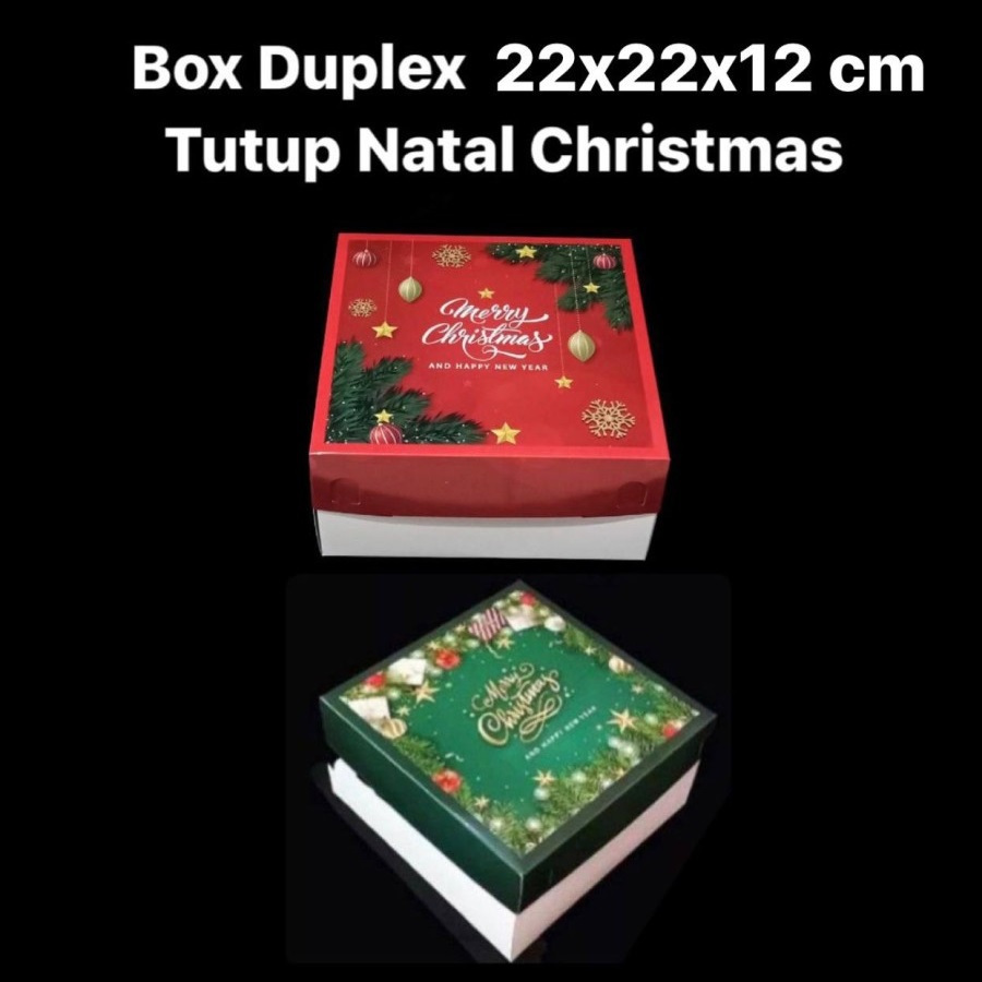 

( 5 pcs ) Kardus Hampers Natal Ukuran 22x22x12 cm Box Merry Christmas Packaging Bolu Brownies