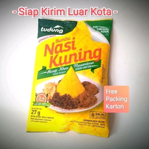 

Bumbu Nasi Kuning Merek Tudung Kemasan Sachet 27gr