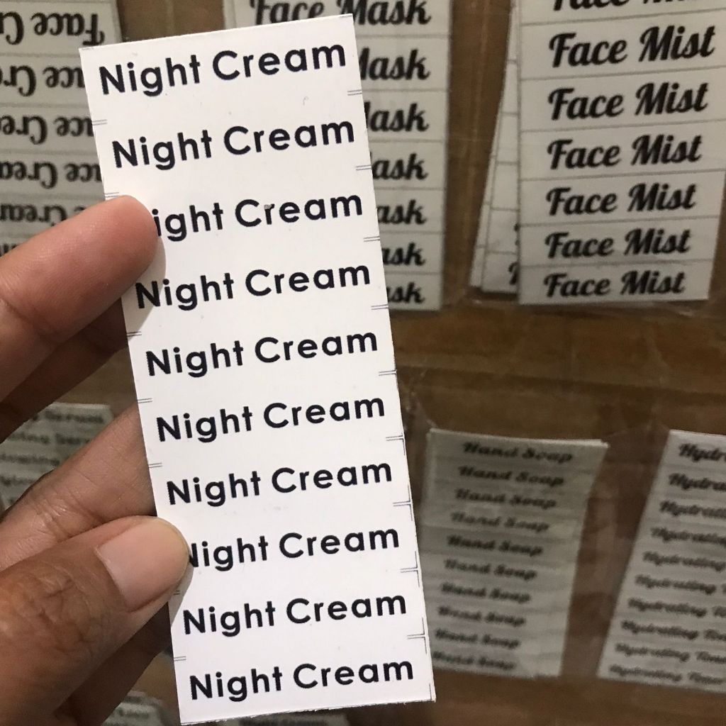 

Stiker SKINCARE Label Day Cream Toner Night Cream Acne Serum Eye Cream Face Cream Scrub SABUN