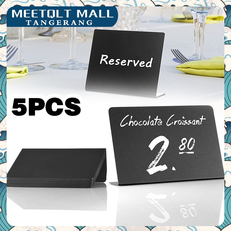 

Papan Tulis Mini Akrilik Tanda 5PCS-Papan Tulis Kapur Kecil 3x4 inci-Acrylic Mini Chalkboard