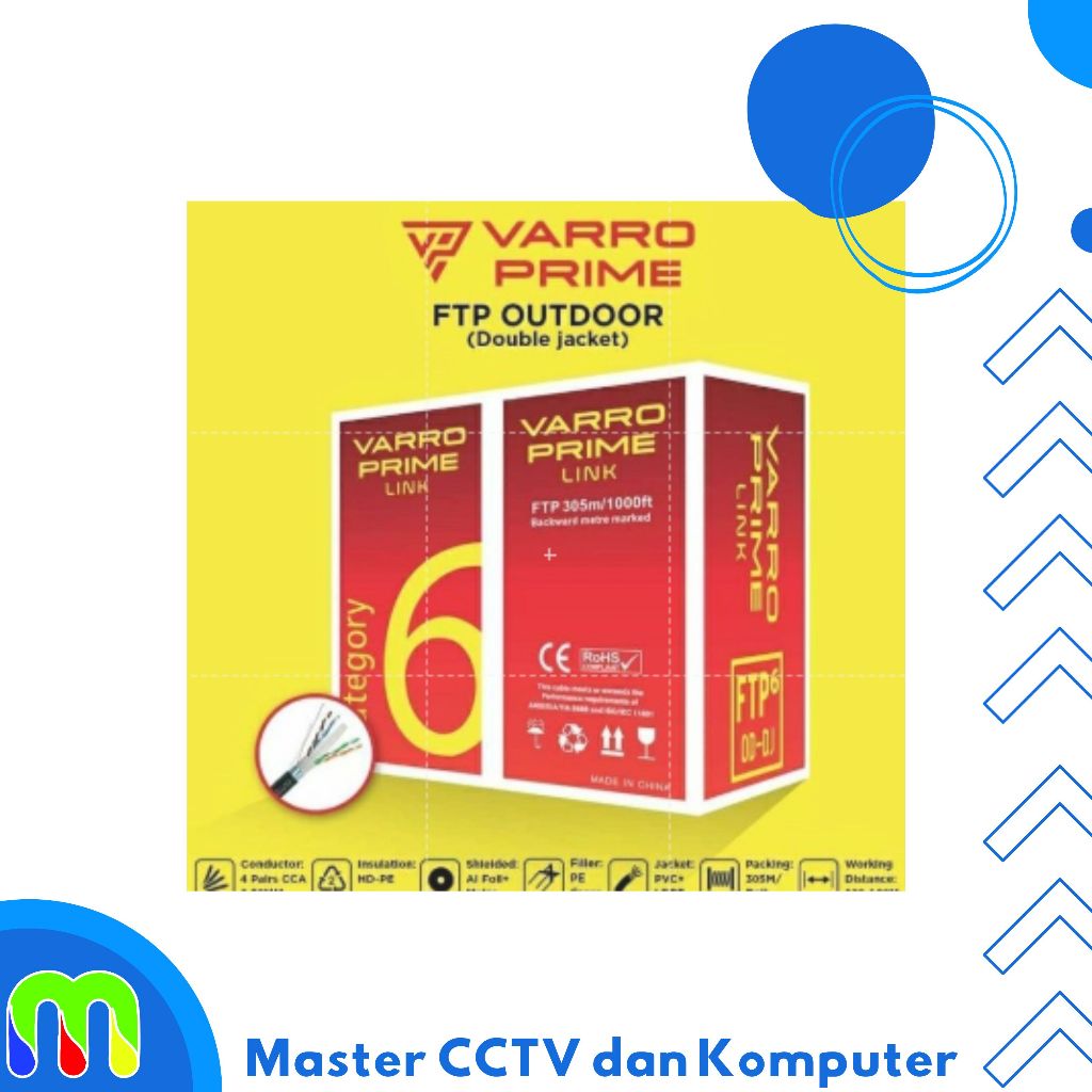 KABEL LAN VARRO PRIME LINK FTP CAT 6 OUTDOOR