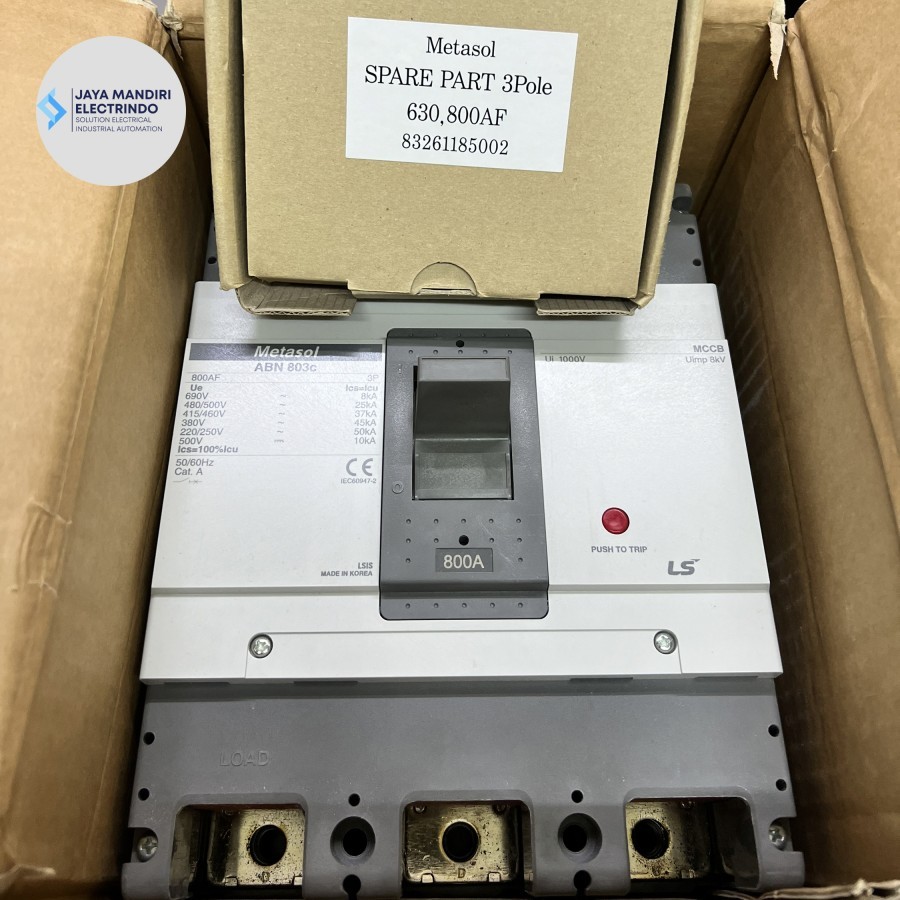 MCCB LS METASOL ABN 803C 3P 800A / MCCB LS 3P 800A / MCCB METASOL LS