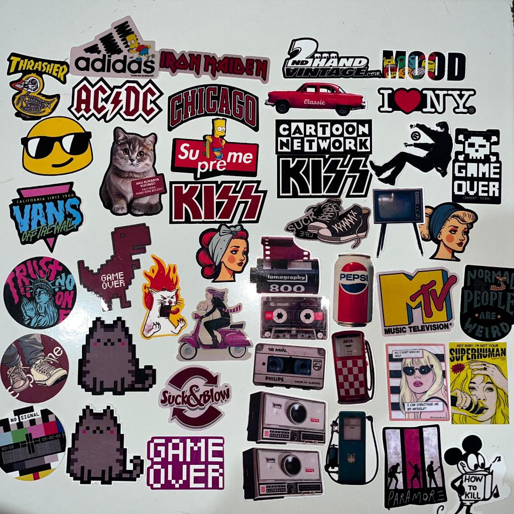 

Sticker Vinyl Bahan Graftac ukuran kecil bisa untuk jurnal isi 50-100 pcs