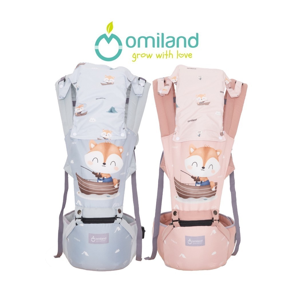 Omiland Gendongan Hipseat Fox | Omiland Gendongan Bayi Depan Sea Horse | Hipseat Otter | Hipseat Sea