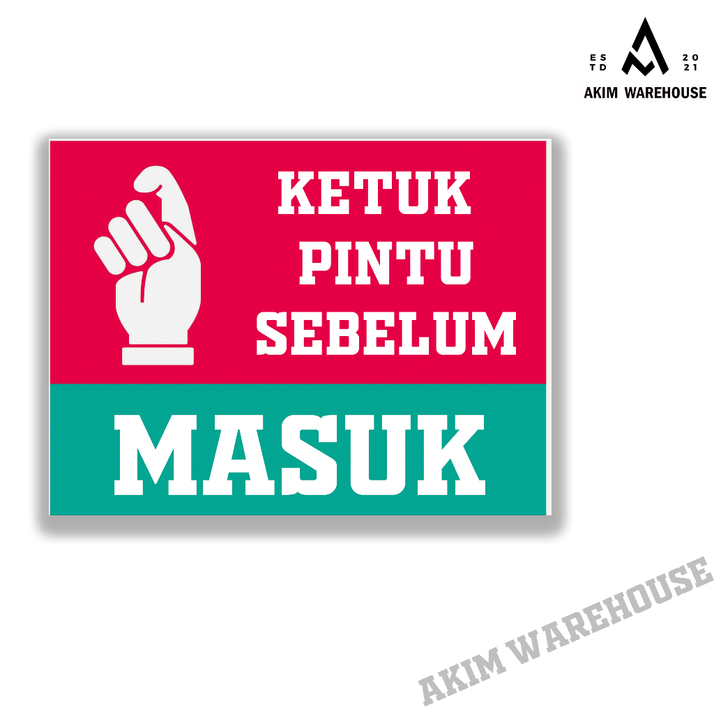 Stiker Ketuk Pintu Sebelum Masuk