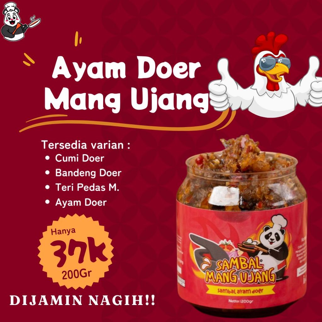 

Sambal AYAM DOER Mang Ujang 200GR Sambel Siap Makan