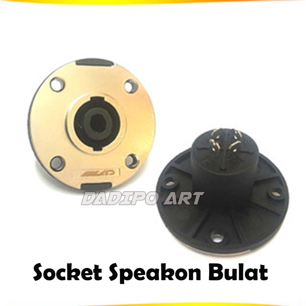 LAD Jack Socket Speakon Speaker Soket Jek Konektor Audio Bentuk Bulat