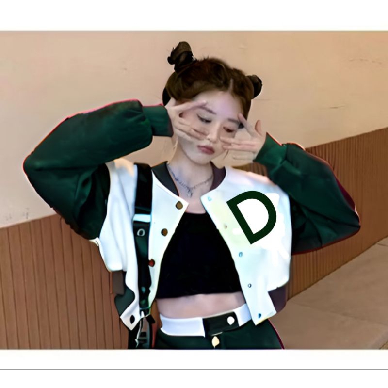 switer crop/baseball//jaket wanita terbaru/crop baseball