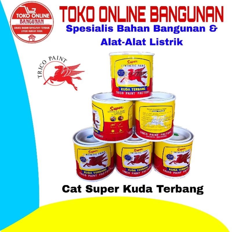 CAT KUDA TERBANG KALENG KECIL 100 ML KAYU BESI MINYAK  HITAM/PUTIH/COKLAT/MERAH READY WARNA