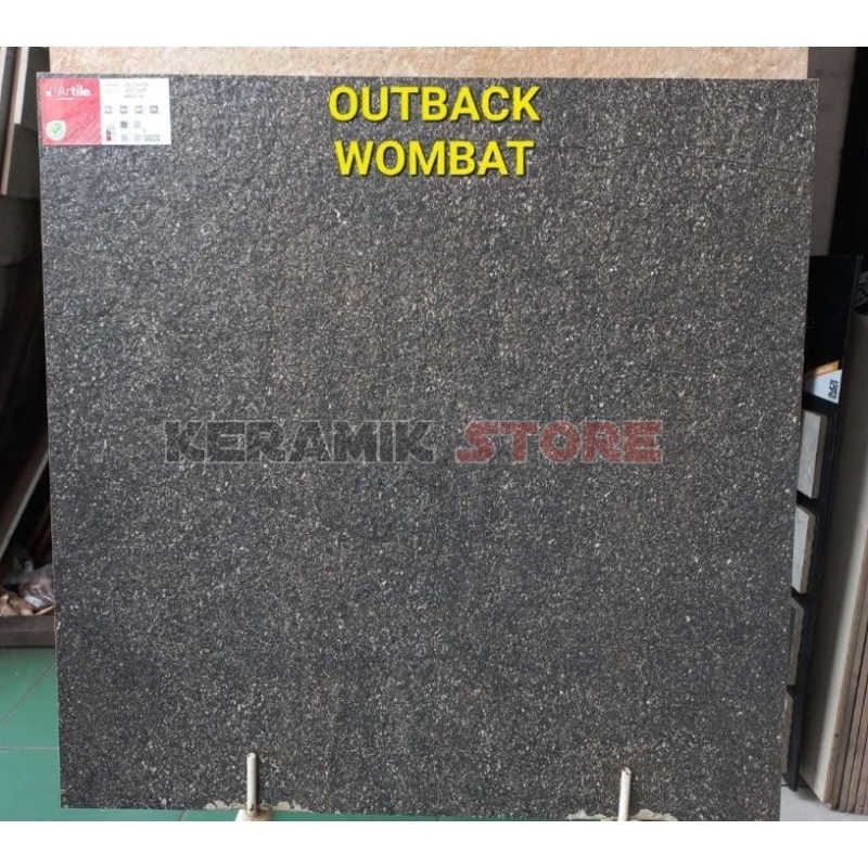 granit artile 60x60 hitam kasar texture outback wombat