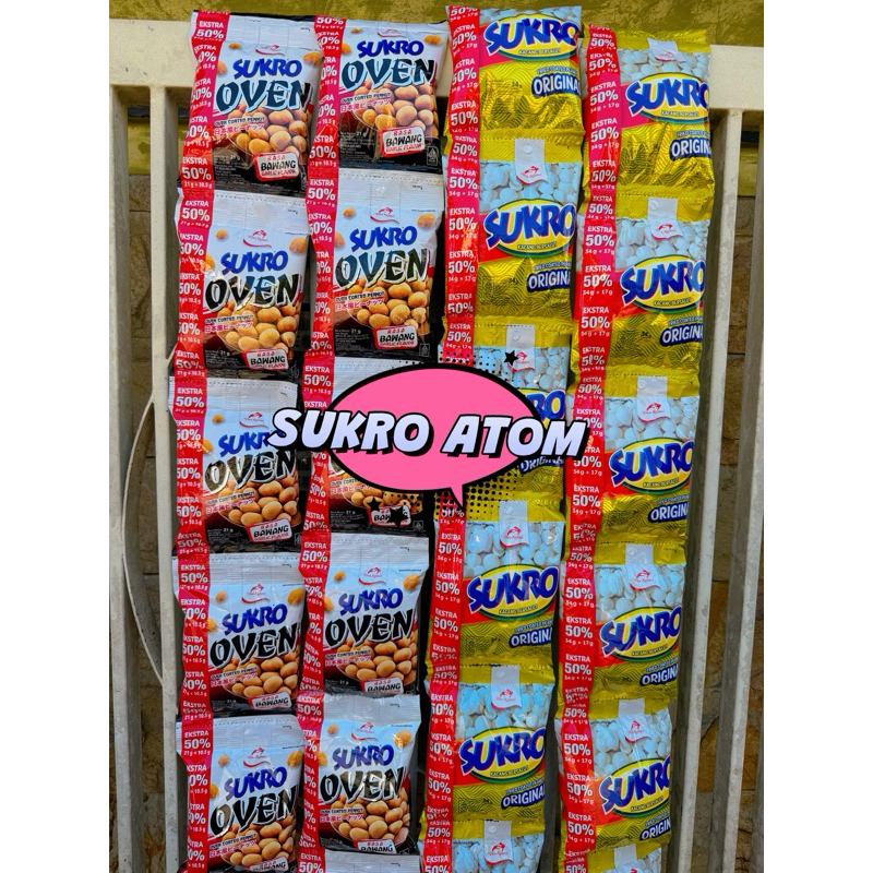 

SUKRO KACANG Bersalut & Oven 25gr 1renceng isi 10pcs