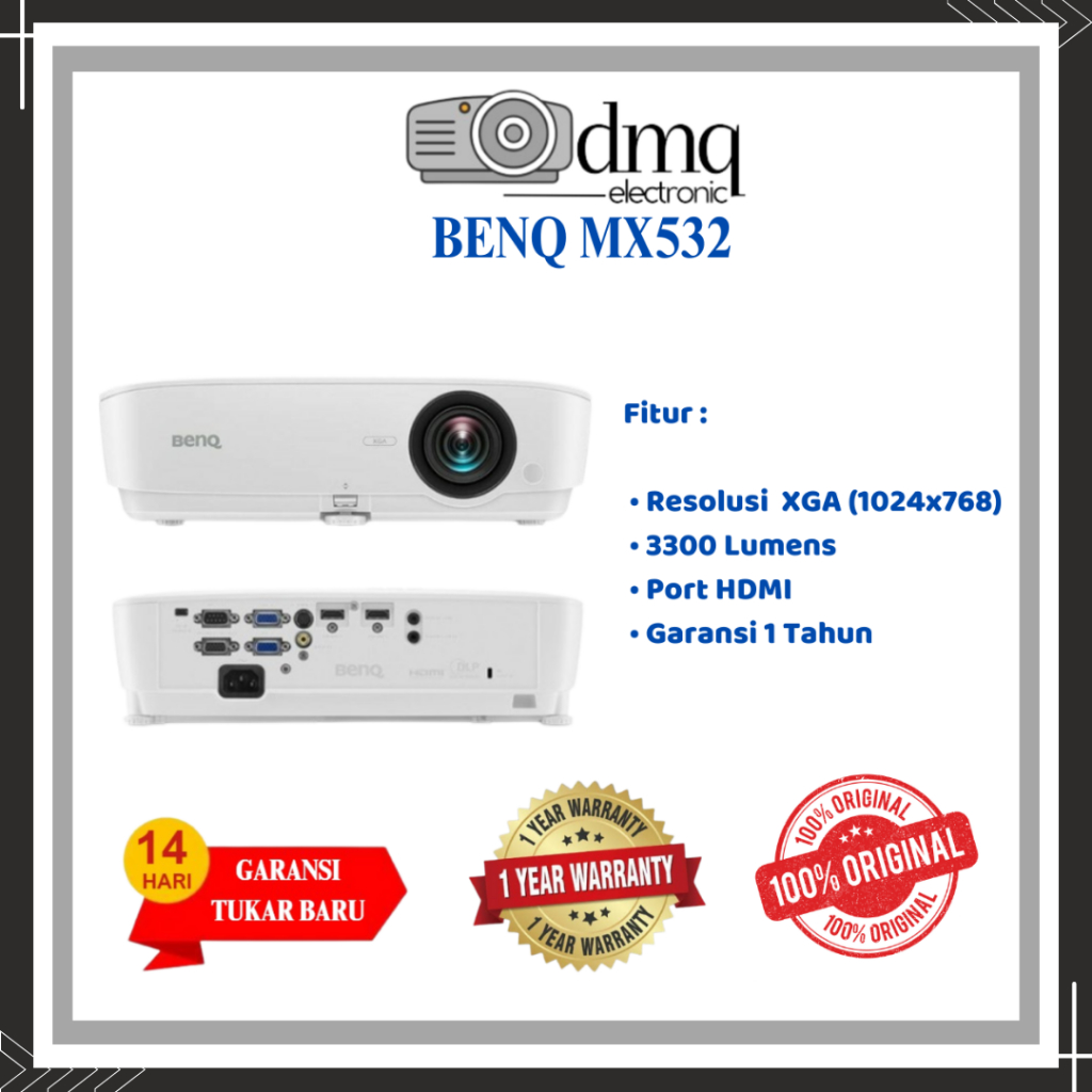 Proyektor Benq MX 532 / proyektor nobar 3300 lumens XGA