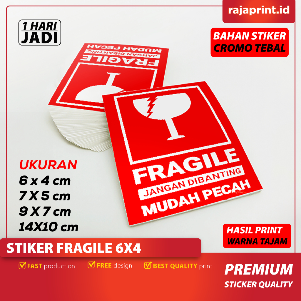 

Stiker Fragile / Sticker Fragile / Fragile / Fragil / Stiker anti pecah / label anti pecah cromo