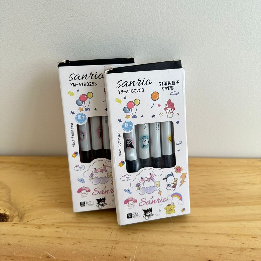 

PULPEN GEL SANRIO SERIES 1 SET 6 PCS PENA MEKANIK SANRIO LUCU TERMURAH PULPEN WATER COLOR SANRIO