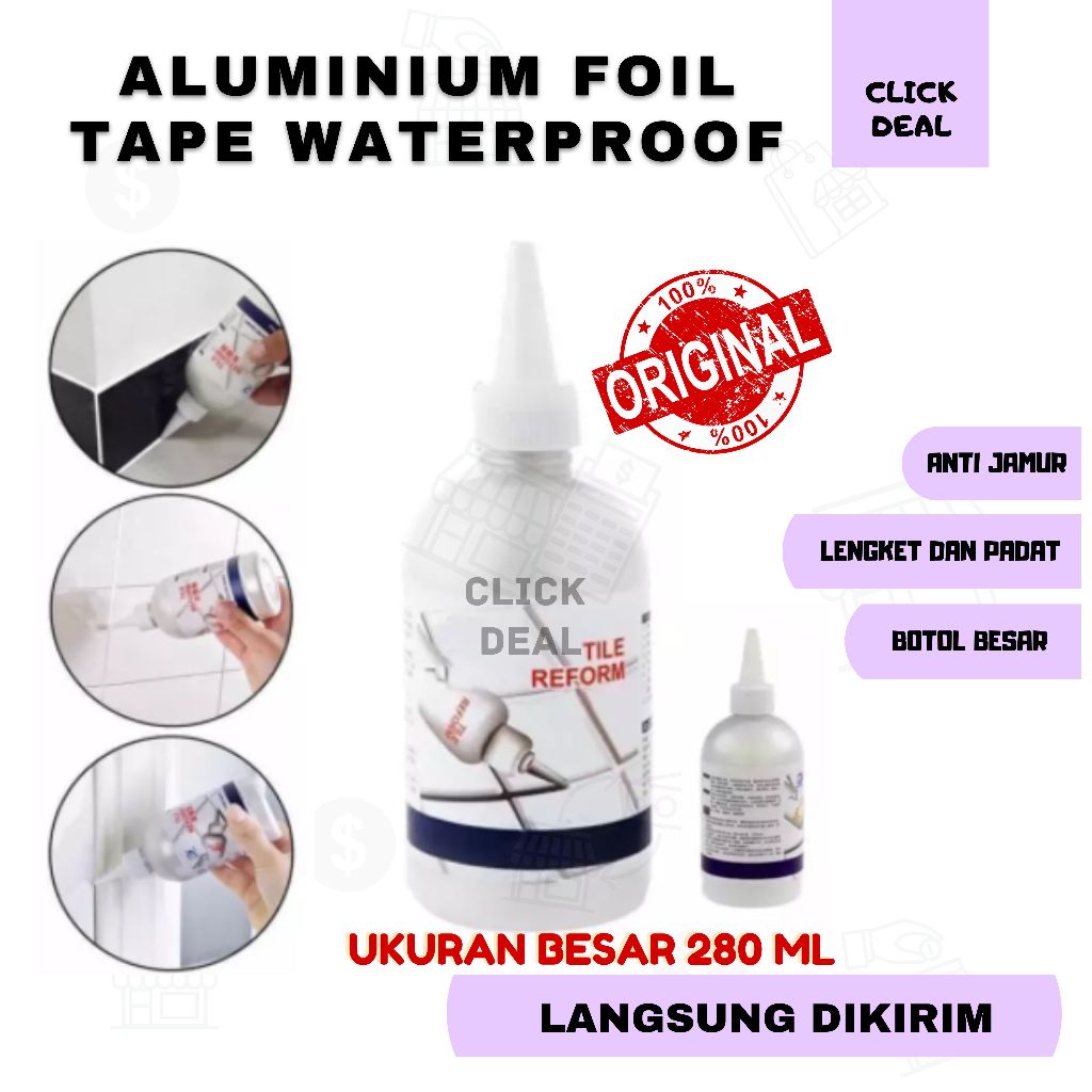 Original Semen Nat Lantai Keramik Anti Bocor Lem Cair Nat Lantai Keramik 150ml dan 280ml