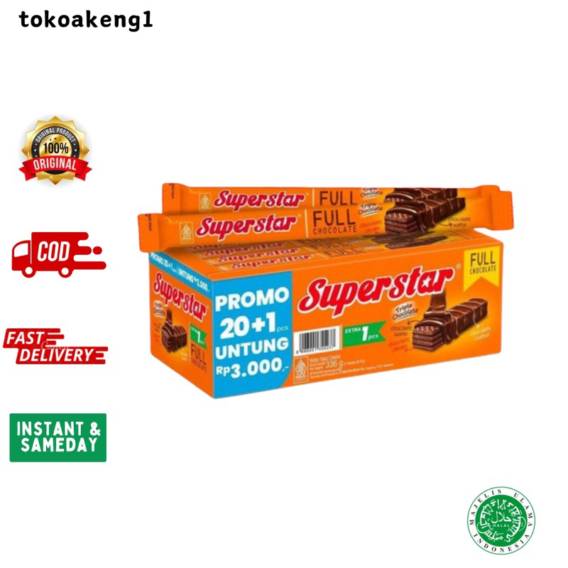 

SUPERSTAR Wafer Triple Coklat (20+1 PCS)