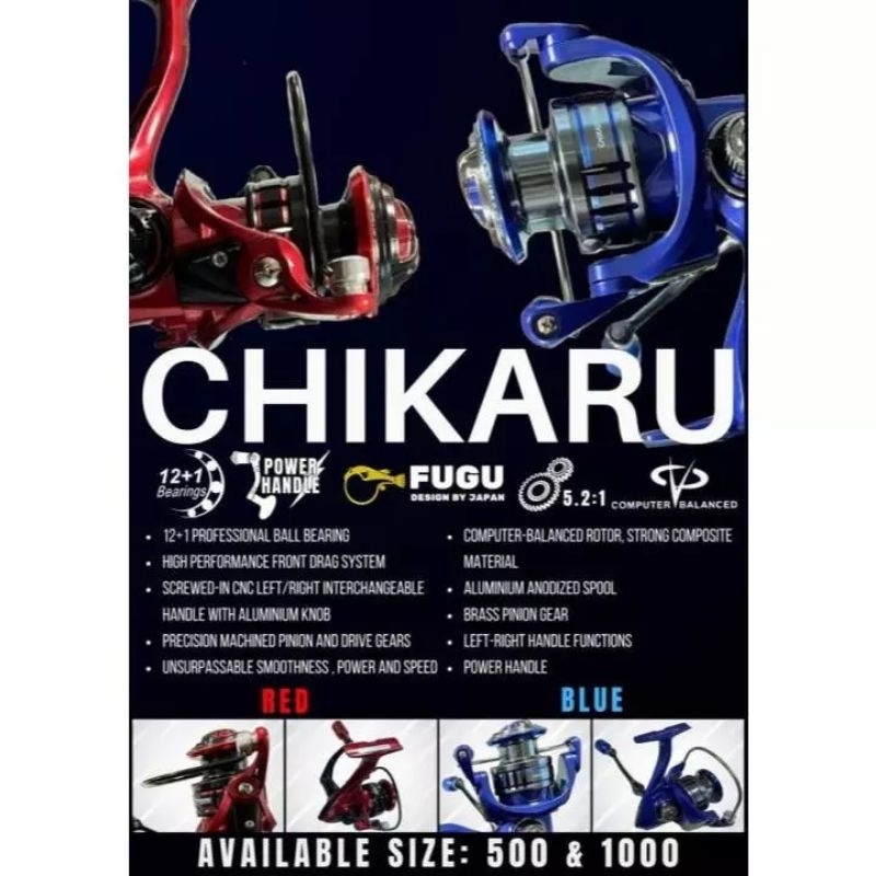REEL FUGU CHIKARU 500 - 3000 POWER HANDLE