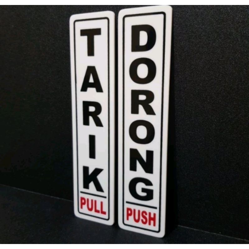 

Papan nama Tarik/Dorong | Akrilkk sign board | Papan nama akrilik Tarik/Dorong