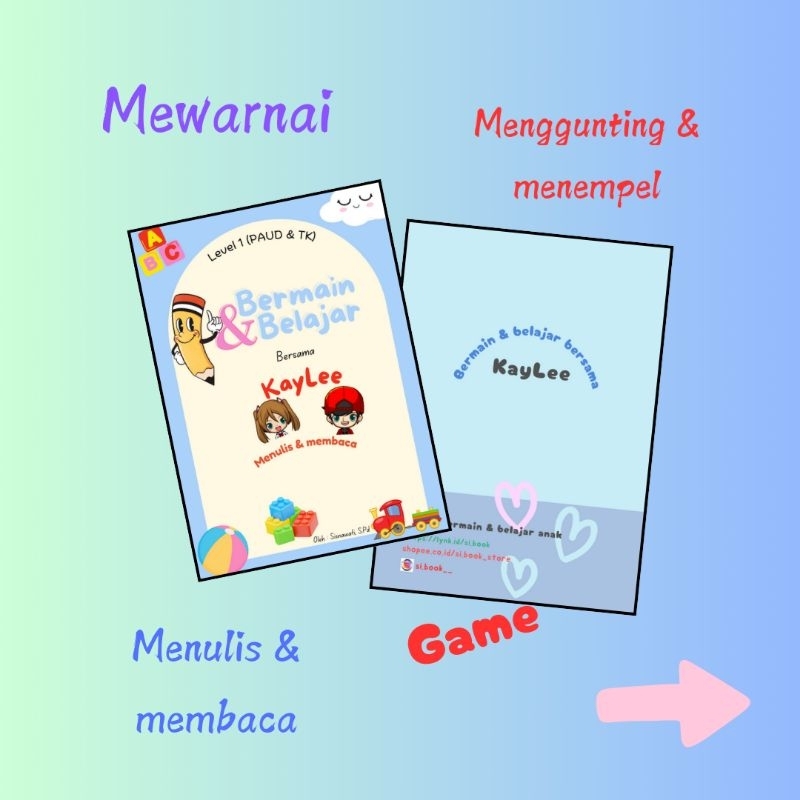 

Printable Worksheet pengenalan awal Menulis dan membaca (huruf kapital dan kecil) untuk anak usia 4, 5, 6, 7 tahun. PAUD & TK.