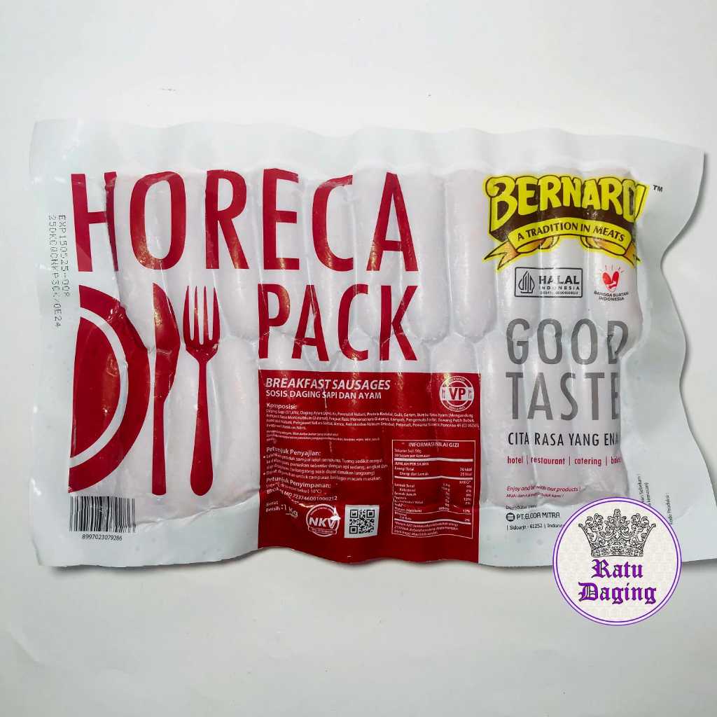 

Bernardi Sosis Sapi Breakfast Horeca / Sosis Cocktail 1kg