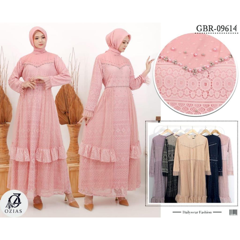 Ozias - Gamis Tile Dot 09614 LD 105 I Gamis Pengajian Simple I Fashion Muslimah