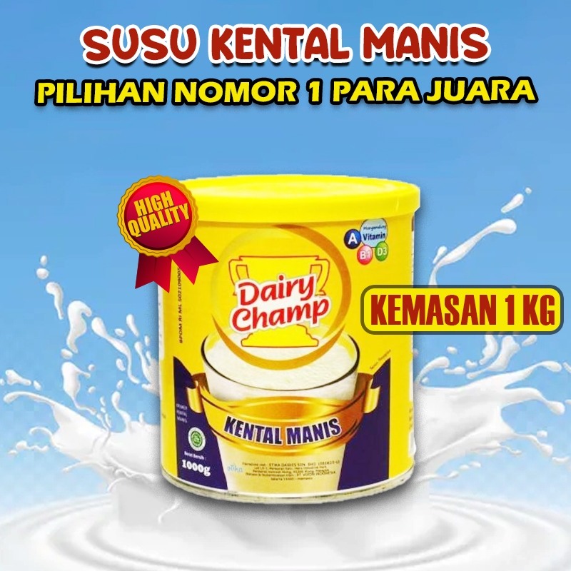 

Susu Kental Manis Krimer Dairy Champ Kemasan Kaleng Isi 1Kg