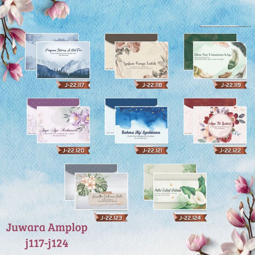 

Amplop Kondangan atau Angpau Sumbangan Nikah Juwara Terbaru seri J 117 - J 124 Isi 50 Harga Termurah